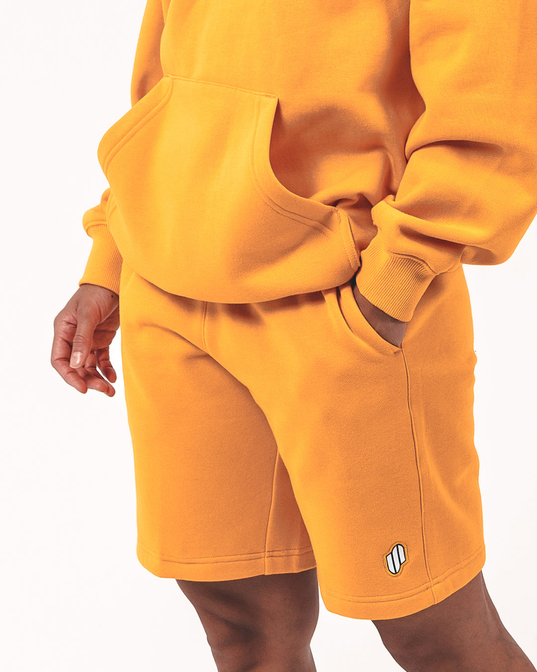 Yellow sweatshorts on sale