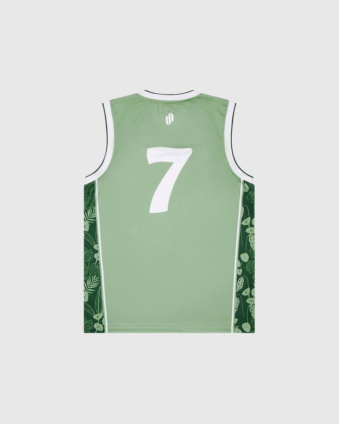 ED7:R1 - Mens Rainforest Basketball Vest - Green Print